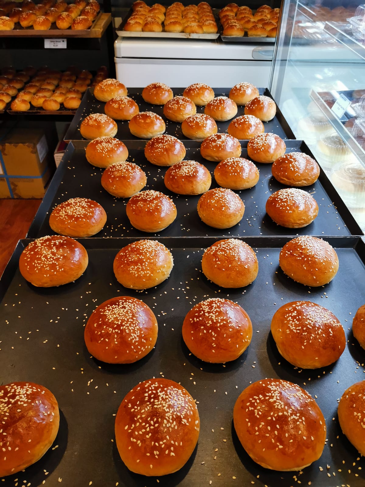 4 Piece Plain Burger Bun (Lightly Golden and Like Brioche) Oishi Pan