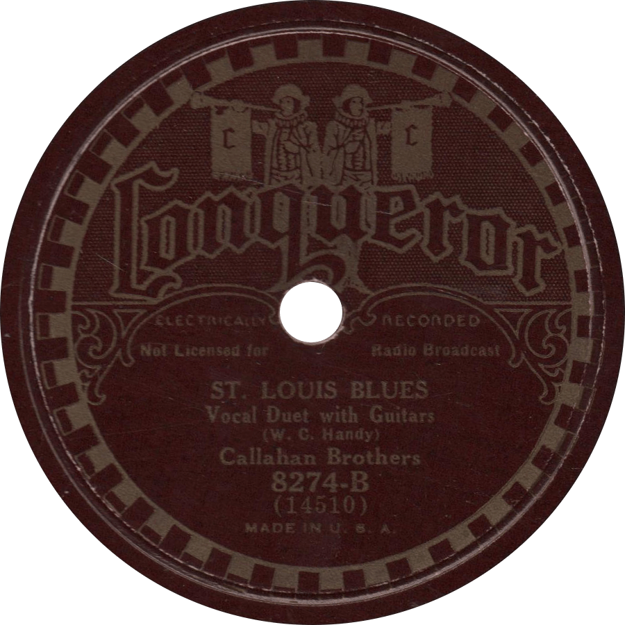 Conqueror 8274 Callahan Brothers 1934 Old Time Blues
