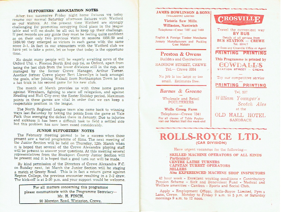 February 1964 Old Watford