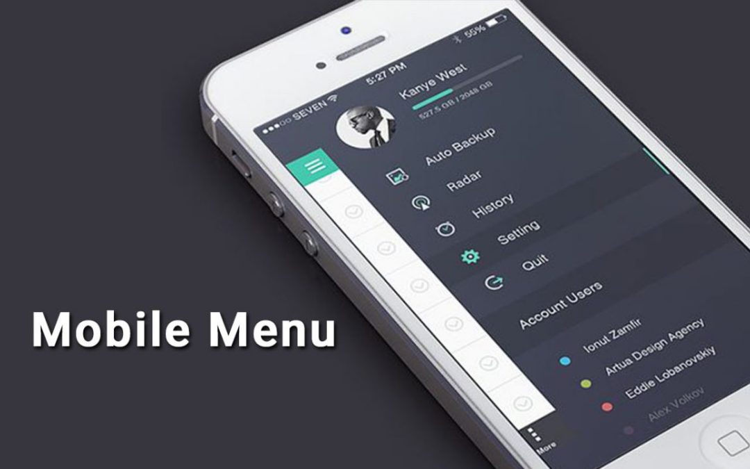 25+ Mobile Navigation Menu UI Design Inspiration OnAirCode