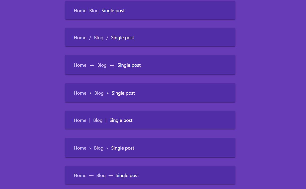 20+ Breadcrumb CSS Examples Code Snippet - OnAirCode