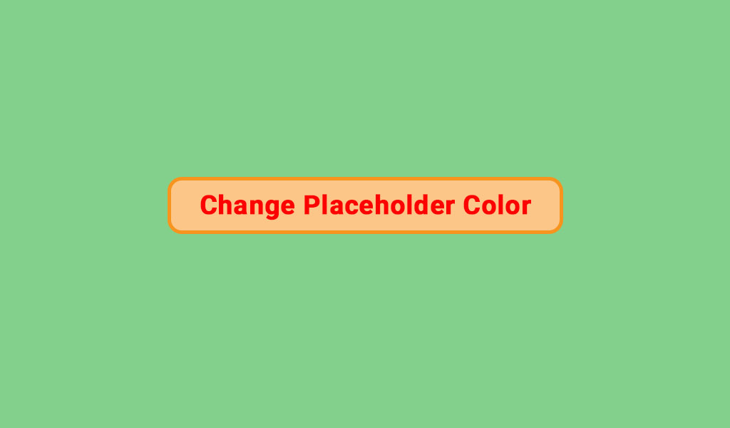 How to Change Input Placeholder Color with CSS OnAirCode