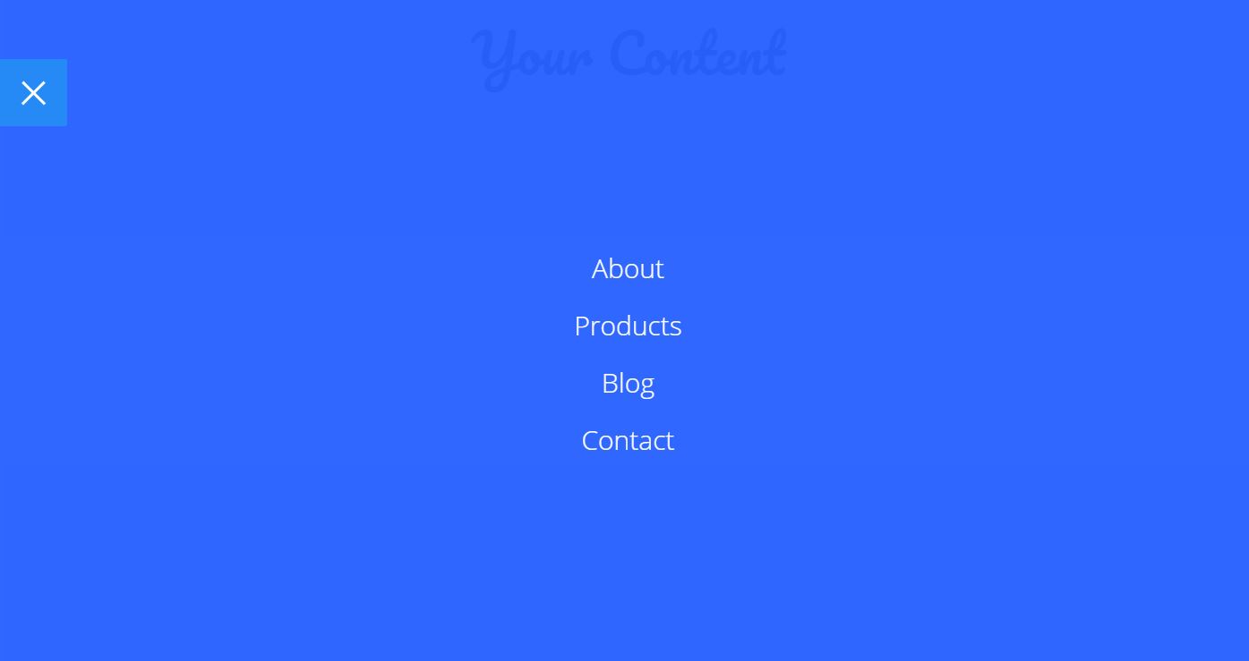 Pure CSS Fullscreen Navigation Menu