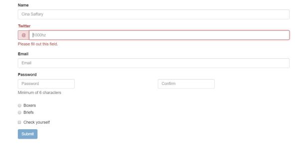 15+ Bootstrap Form Validation Examples Code Snippet - OnAirCode