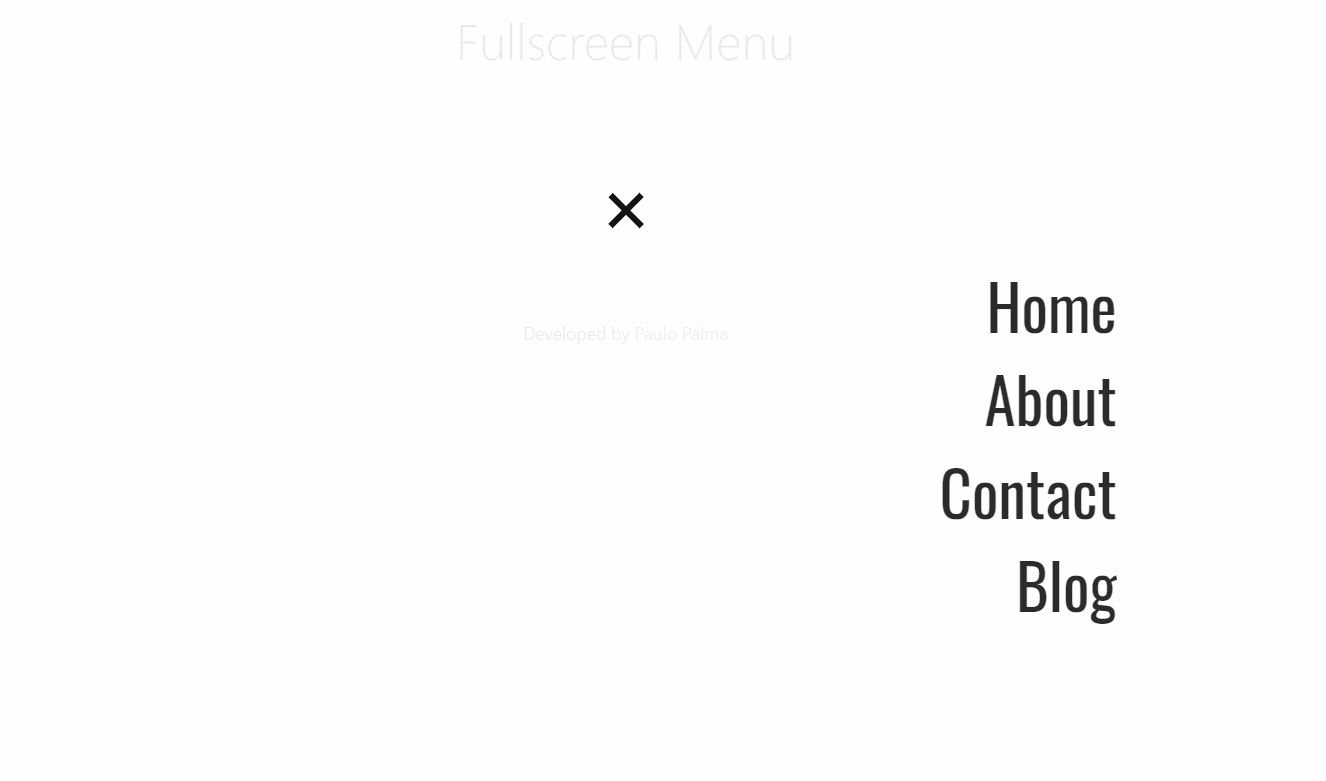 Amazing JS Fullscreen Menu Concept 