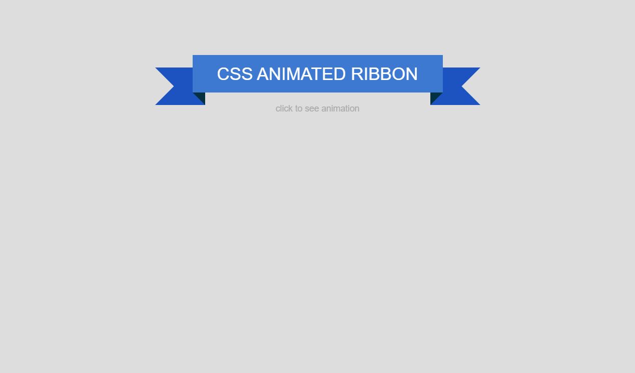 Bootstrap Animated Ribbon Design Example