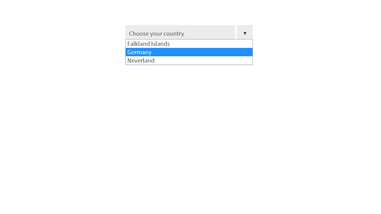 Flat JavaScript/JS Select Box example