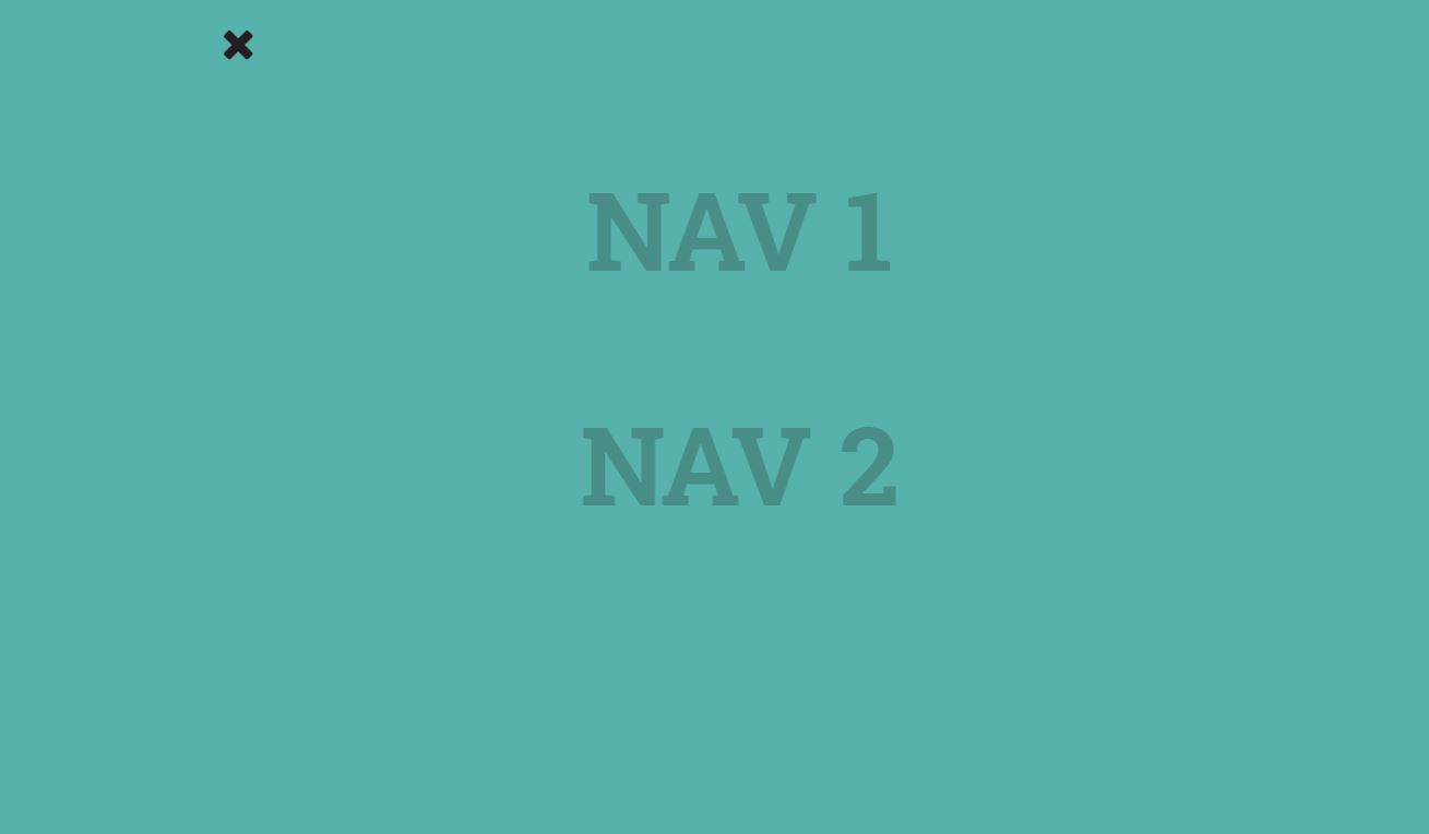JS Full Page Off-Canvas Navigation menu Example 
