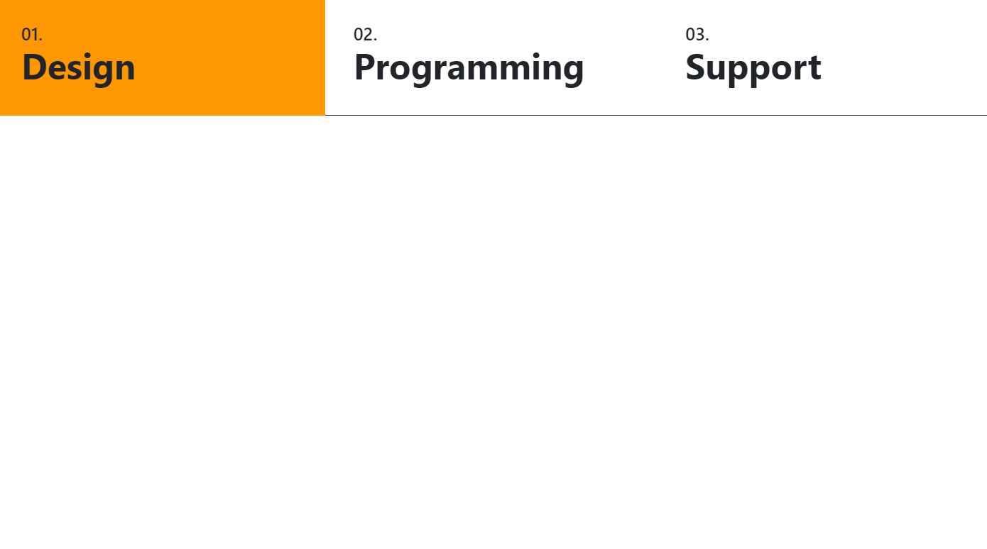 Simple Horizontal Javascript Tabs example