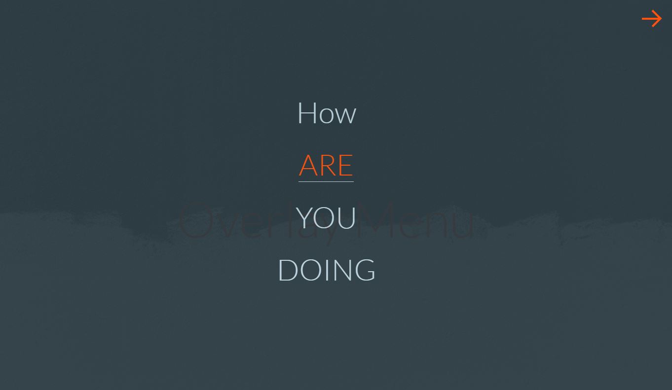 FullScreen Overlay Menu 