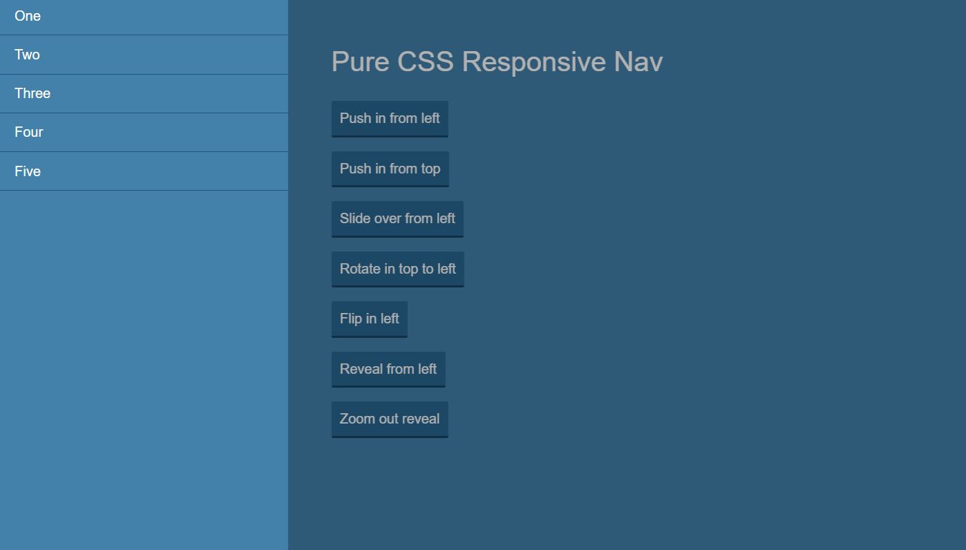 Pure CSS Responsive Nav