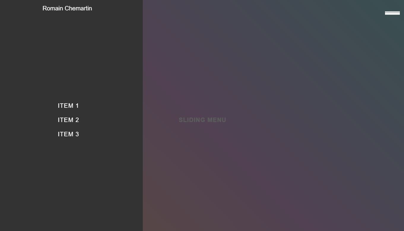 Simple JavaScript/JS Slide menu