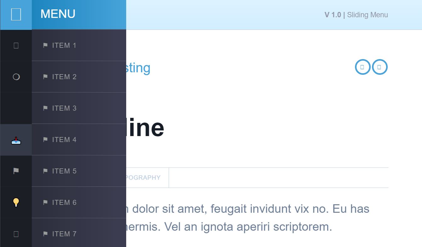 23+ JavaScript Sliding Slide Menu Examples - OnAirCode