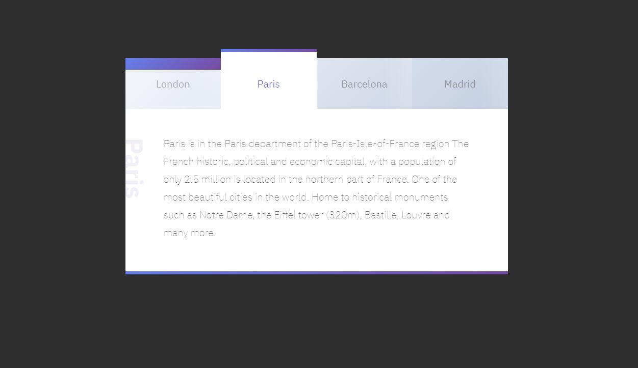 Animated Tab hover effect with JS