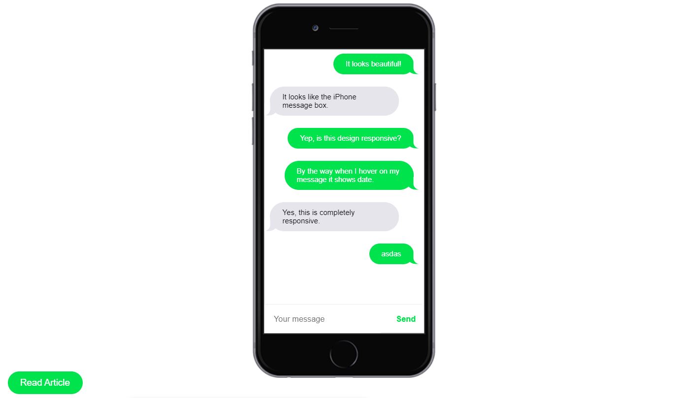 ios like JavaScript/JS Chat Box