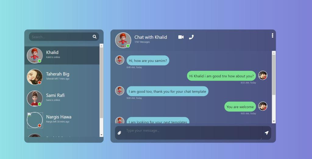 Elegant Bootstrap Chat Box