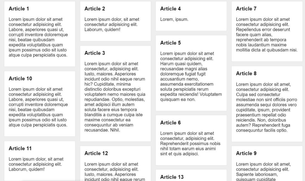 30+ JavaScript Masonry Layout Design Examples - OnAirCode
