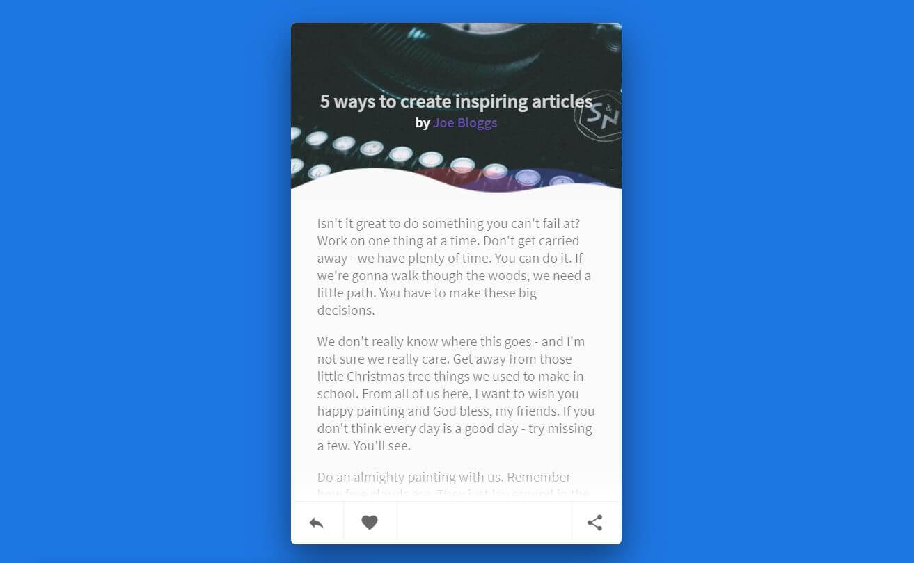 30+ JavaScript Card Design Code Examples - OnAirCode