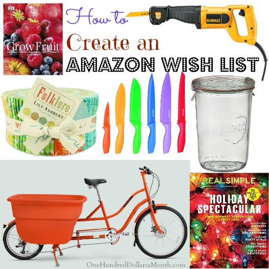 How to Create an Amazon Wish List One Hundred Dollars a Month