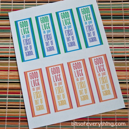 Back to School Printable... "Good Luck!" (she: Holly)