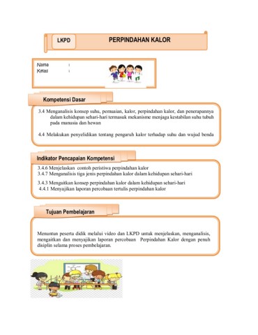 Melaporkan hasil pengamatan tentang perpindahan kalor. Lkpd Perpindahan Kalor Lia Pangesty Pdf Online Pubhtml5