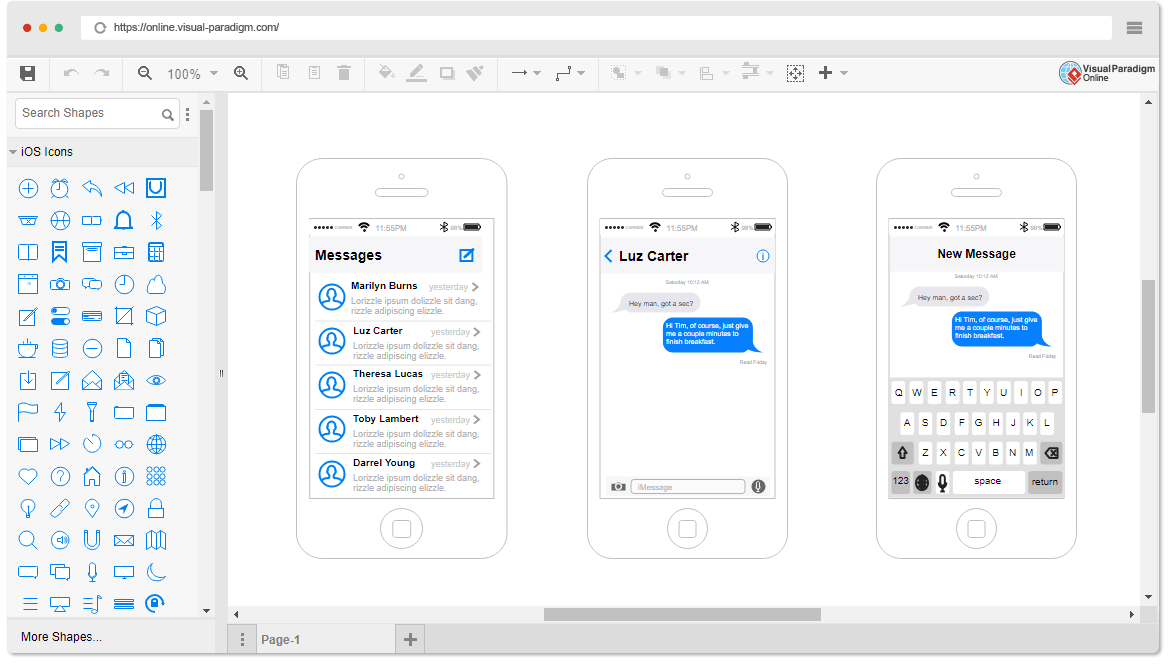 Screen and app mockup templates. Ios Wireframe Software