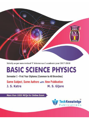Basic Science Physics BASIC SCIENCE (Physics) | MSBTE Common to all Sem 1 | Techknowledge Pub ...