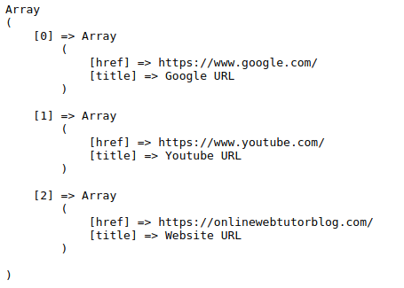 Find And Extract All Links From A Html String In Php