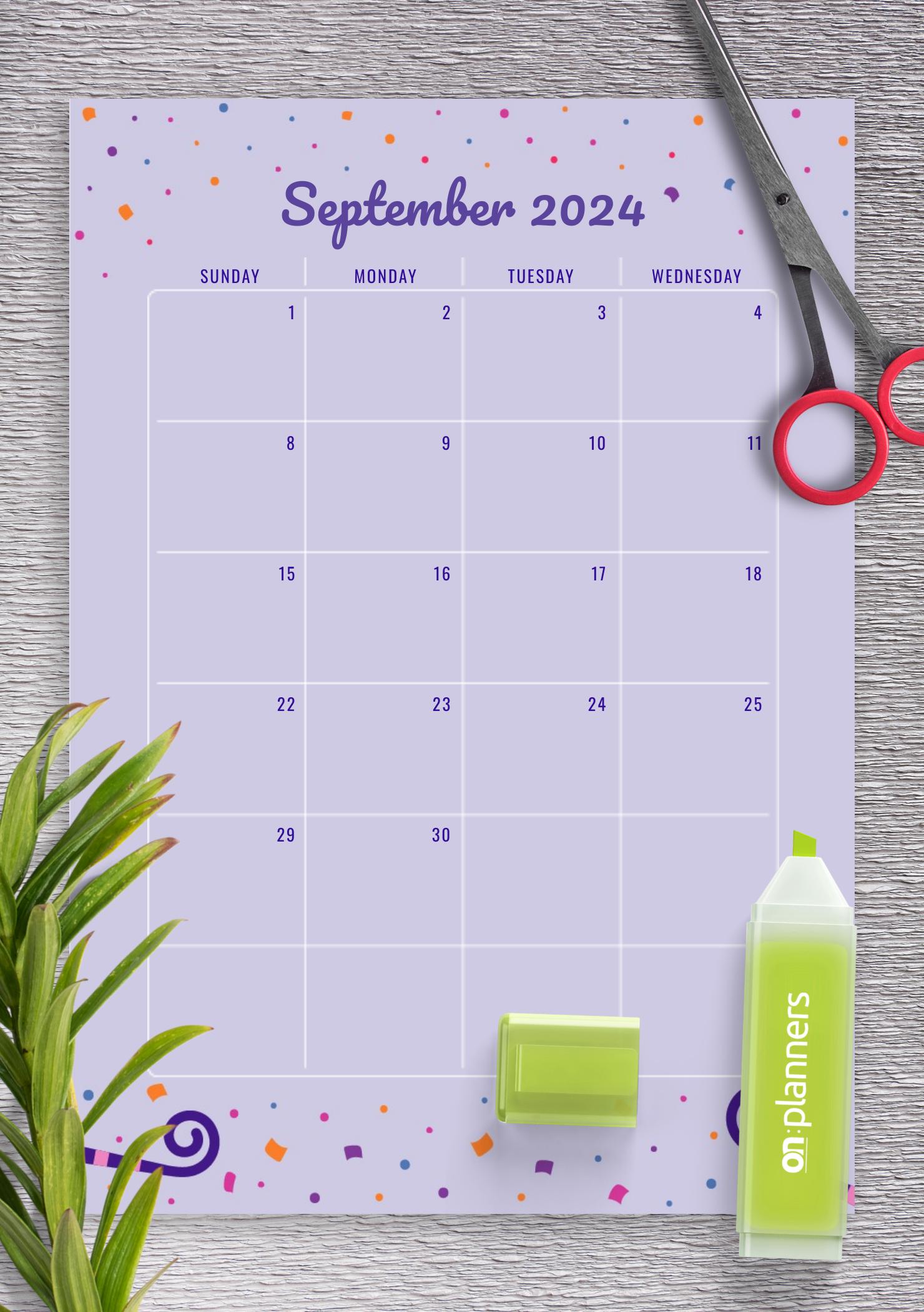download printable two page monthly birthday calendar pdf