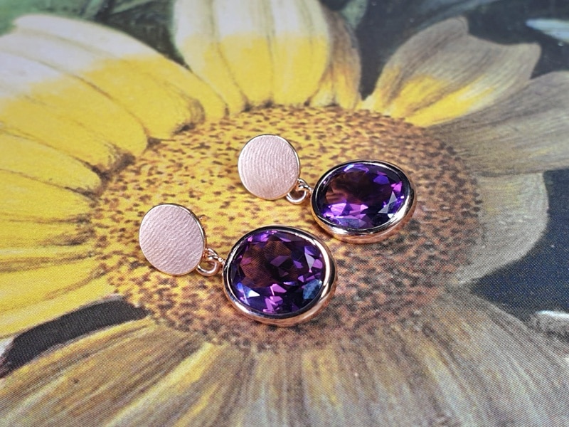 Perla by eenvoud chunky coral necklace. amethist oorbellen en ring * maatwerk voor simonette