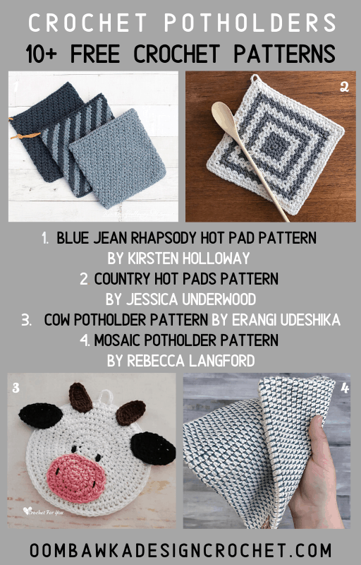 Crochet your own potholder with one of seven free patterns and instructions that are available online. Free Crochet Potholder Patterns Oombawka Design Crochet
