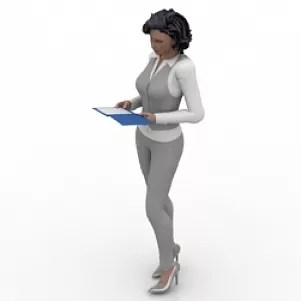 Standing Office Girl Free 3d Model 3ds Gsm Open3dmodel 3690