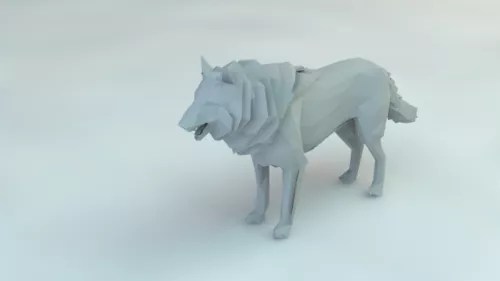 Lowpoly Wolf Poly Free 3d Model 3ds C4d Dae Fbx Obj Open3dmodel 477280