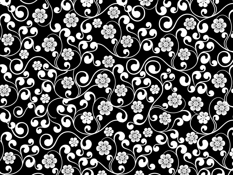 Shop floral pattern svg on design bundles. Black And White Floral Pattern Background Openclipart