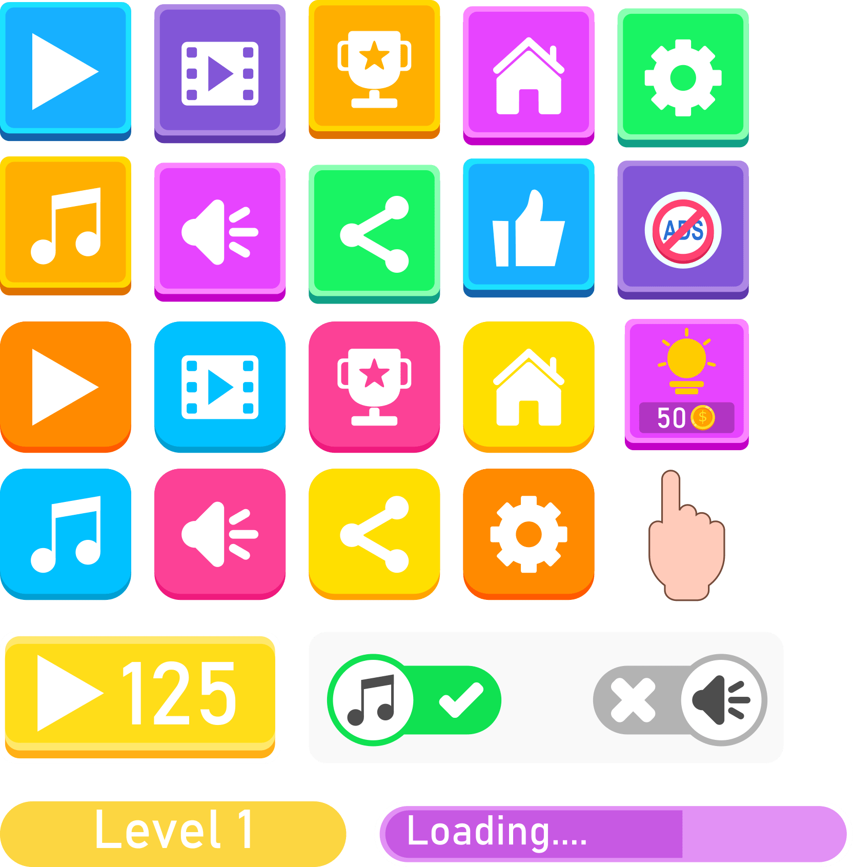 Game ui · ecem gökpınar. Hyper Casual Ui Opengameart Org