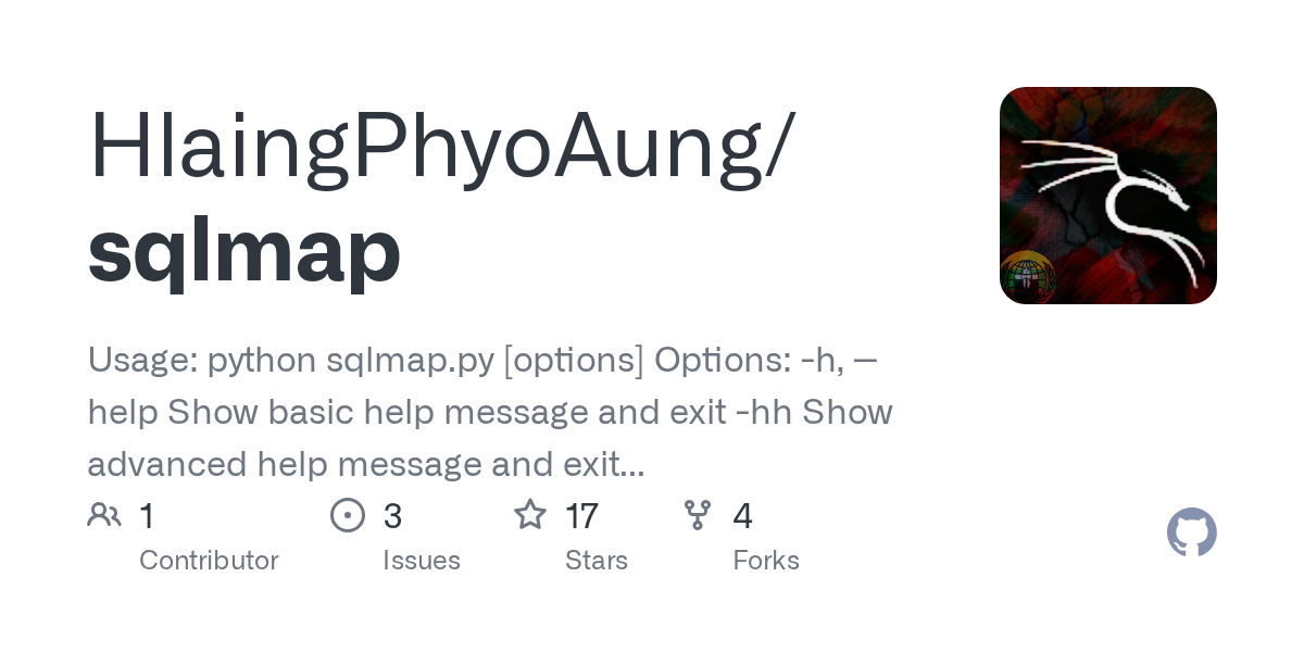 To sort according to multiple columns, separate the . GitHub - HlaingPhyoAung/sqlmap: Usage: python sqlmap.py