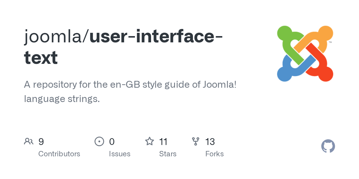 It can include design scales, typography, ui patterns, icons, and other assets used throughout a specific product. Github Joomla User Interface Text A Repository For The En Gb Style Guide Of Joomla Language Strings