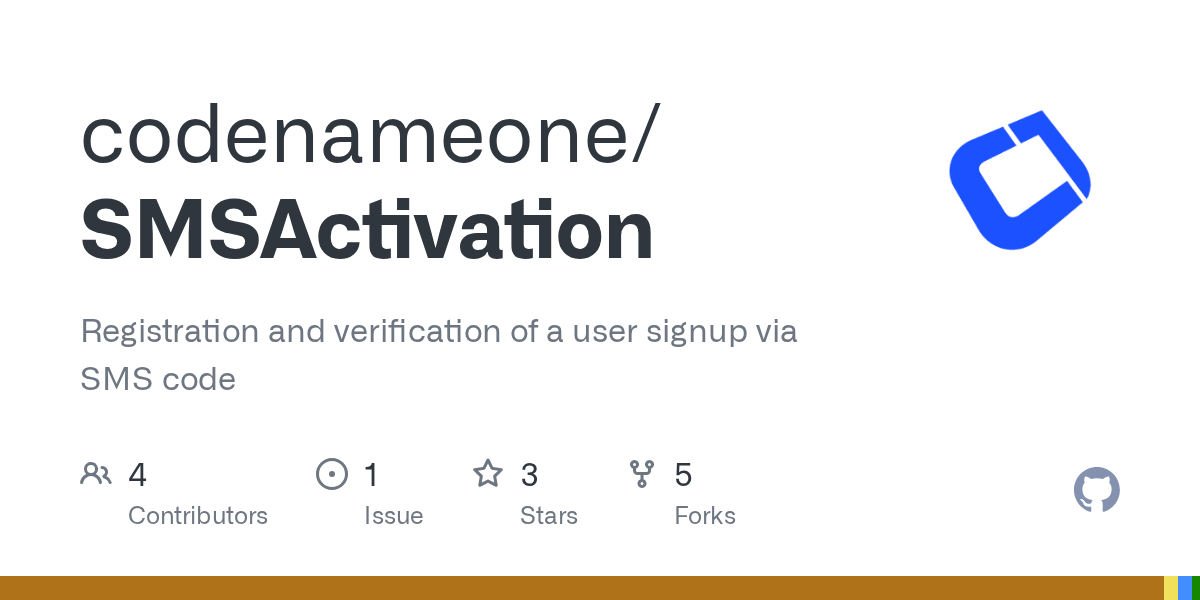 Sms activator, combining disposable virtual numbers and numbers for rent in 200 countries of the world, for registering accounts through receiving sms keywords: Github Codenameone Smsactivation Registration And Verification Of A User Signup Via Sms Code