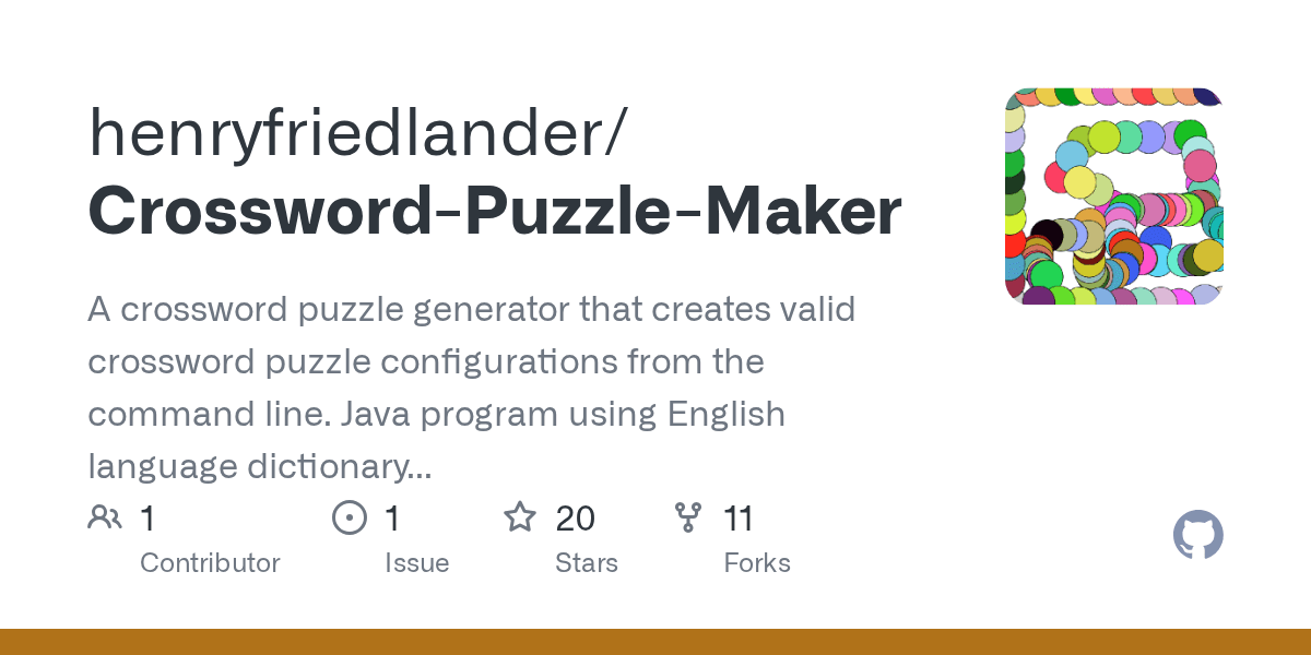 Crossword puzzles are free to play on your desktop or mobile device, and increase in difficulty every day. Crossword Puzzle Maker English Words Txt At Master Henryfriedlander Crossword Puzzle Maker Github