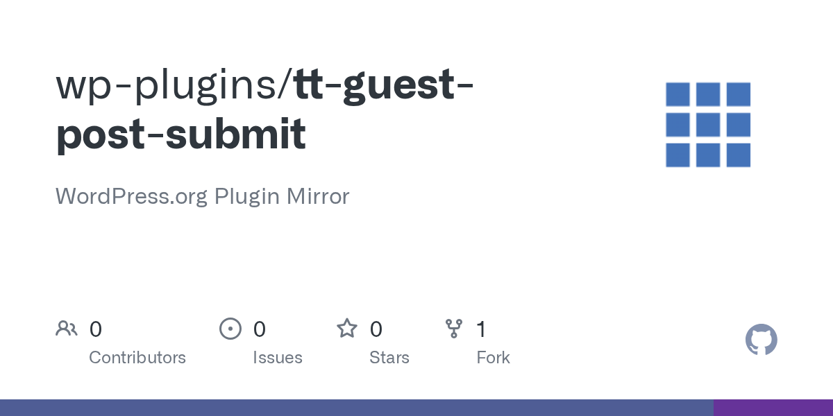 Have you considered accepting guest blog posts on your wordpress site? Github Wp Plugins Tt Guest Post Submit Wordpress Org Plugin Mirror