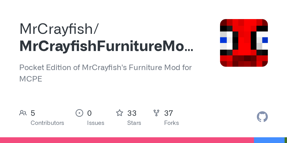 Your favourite furniture mod from the pc edition has now been ported to the mpce Github Mrcrayfish Mrcrayfishfurnituremod Mcpe Pocket Edition Of Mrcrayfish S Furniture Mod For Mcpe