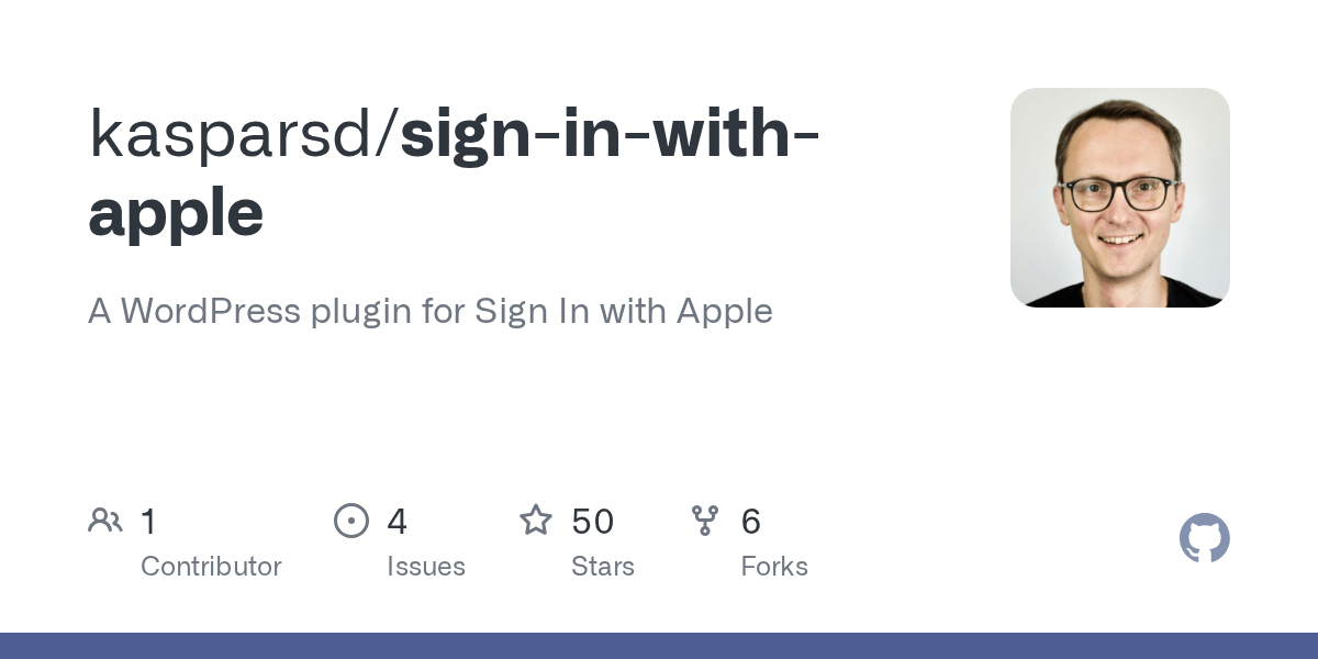 Open your website in your web browser · add: Github Kasparsd Sign In With Apple A Wordpress Plugin For Sign In With Apple