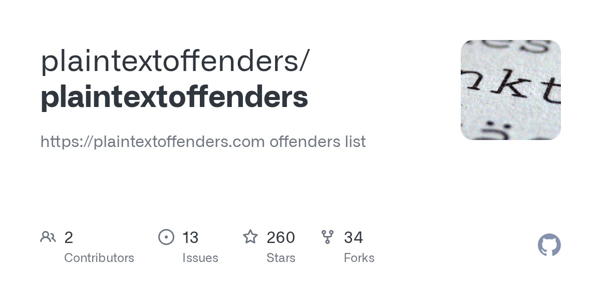 Has a pagerank of 4 and ranking #2838 in the world with 130,374 estimated. Plaintextoffenders Offenders Csv At Master Plaintextoffenders Plaintextoffenders Github