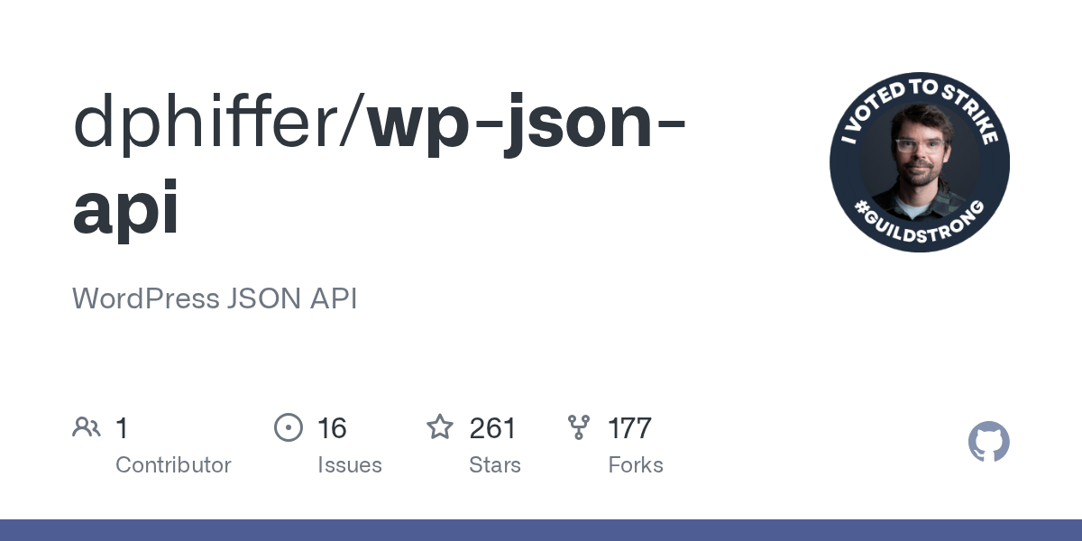 Create a stable, understandable internal implementation 3. Github Dphiffer Wp Json Api Wordpress Json Api
