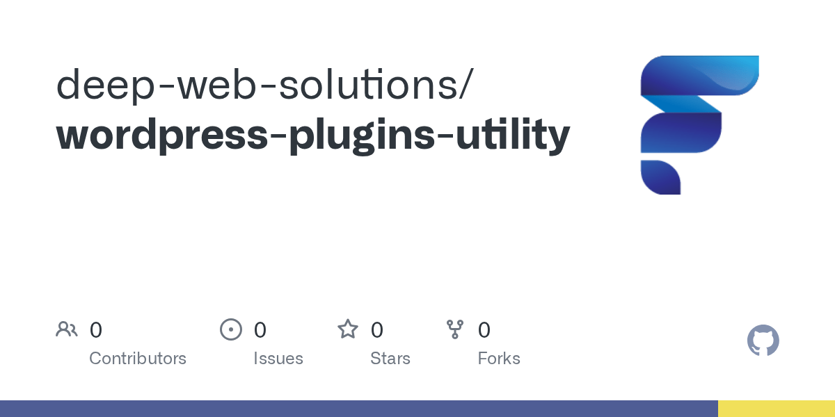 To download and install wordpress themes and plugins from github, the first thing you need to do is head over to the system's repository. GitHub - deep-web-solutions/wordpress-plugins-utility