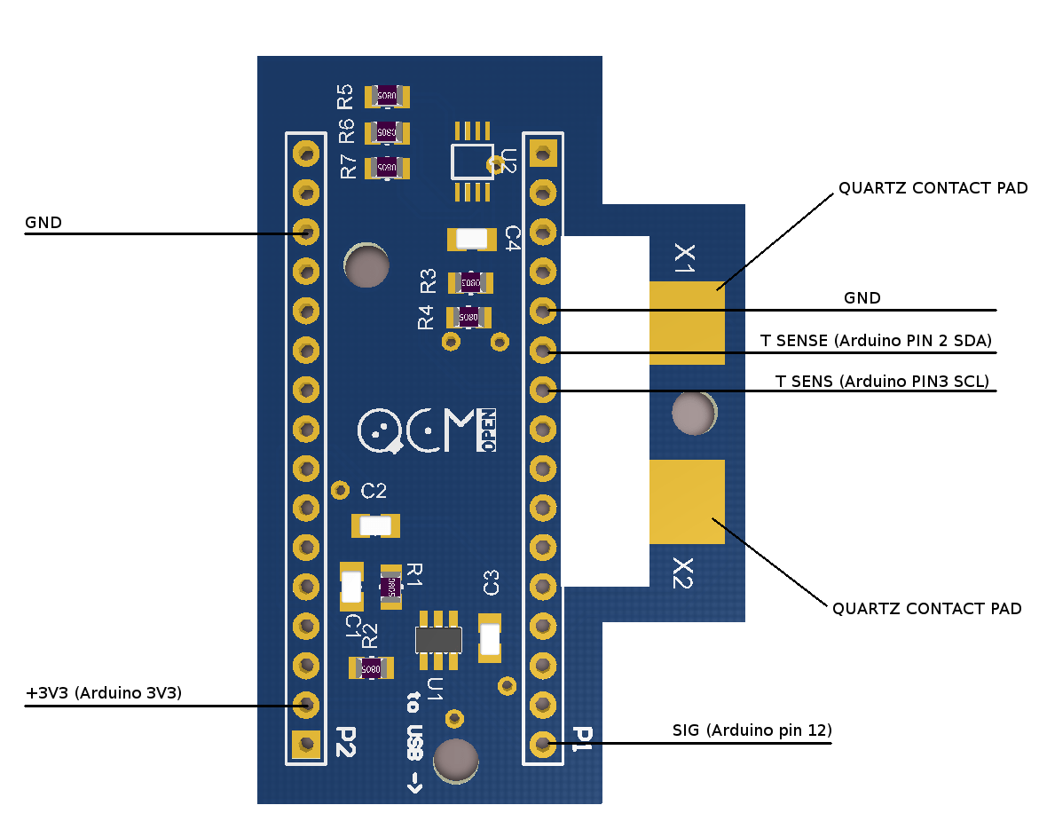 openQCM_Arduino_Shield Quartz Crystal Microbalance with Dissipation