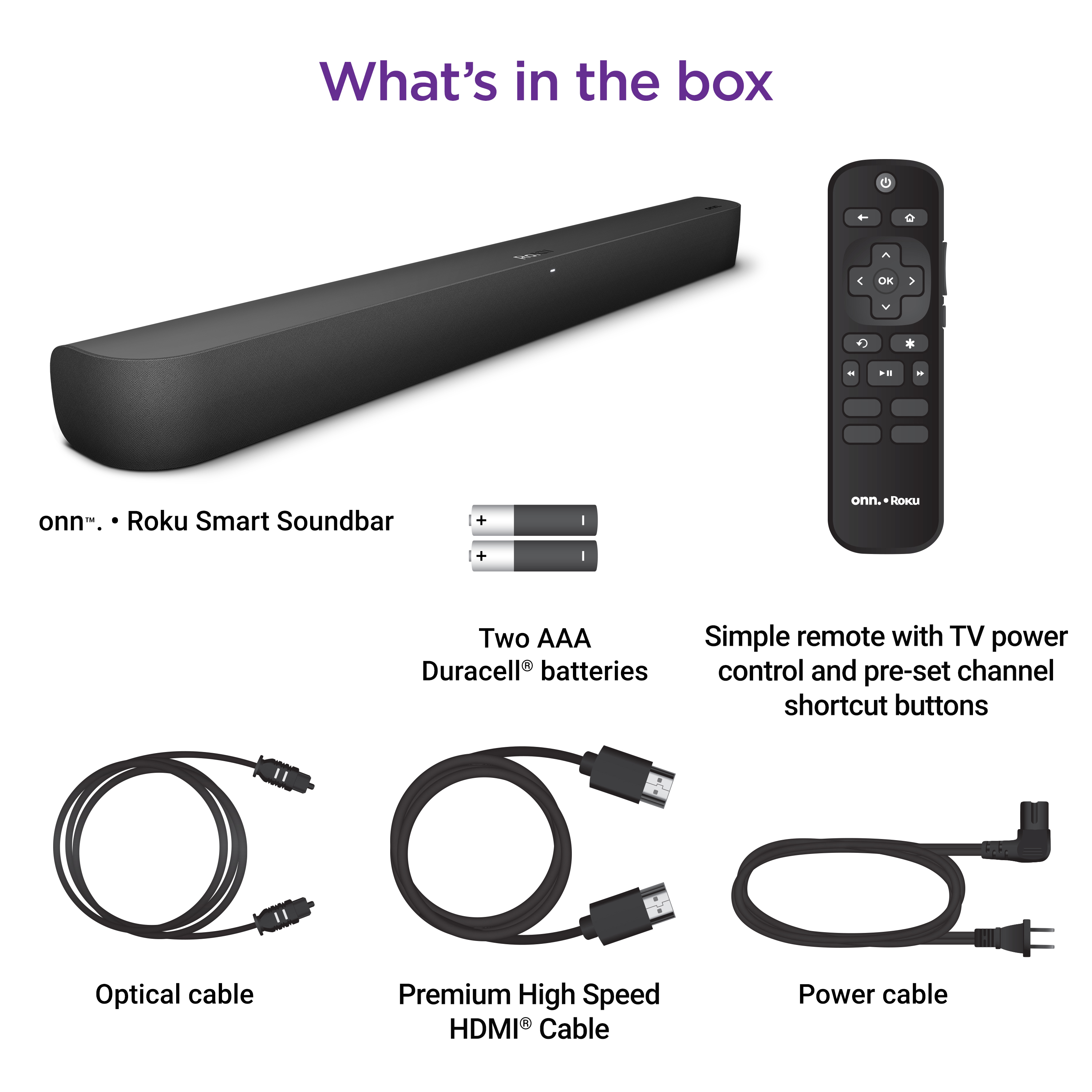 The new Onn Smart soundbar with a builtin Roku player is
