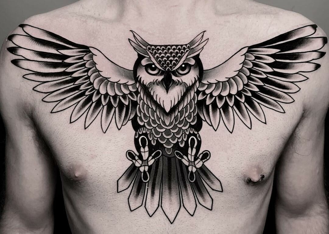 10 Best Traditional Owl Tattoo Ideas You Have To See To Believe! | Outsons | Men's Fashion Tips And Style Guides 769_x_1080_jpg