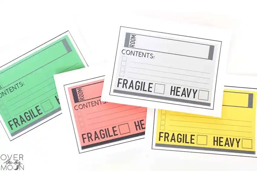 moving box labels cricut print then cut over the big moon
