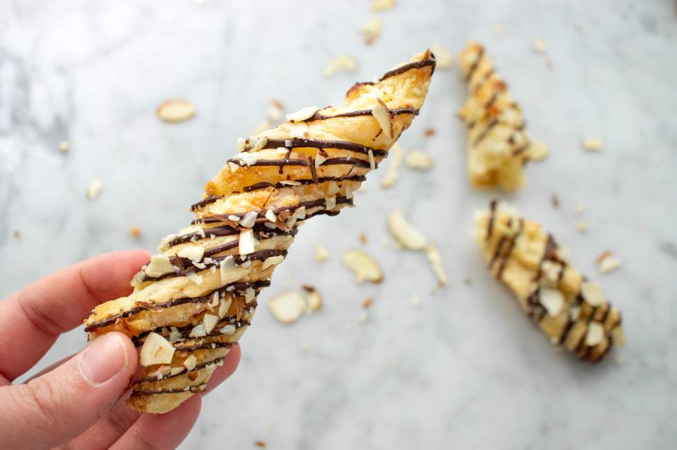 Chocolate Almond Puff Pastry Twists Chocolate Almond Puff Pastry Twists
